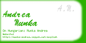 andrea munka business card